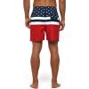 imageSILKWORLD Mens Swimming Trunks 5 Inch Inseam Swim Shorts Summer Bathing Suit Swimwear Beachwear with PocketsRed American Flag