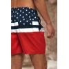 imageSILKWORLD Mens Swimming Trunks 5 Inch Inseam Swim Shorts Summer Bathing Suit Swimwear Beachwear with PocketsRed American Flag