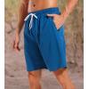 imageSILKWORLD Mens Swimming Trunks with Compression Liner Quick Dry Swimwear Beach Shorts with Zipper PocketsPeacock BlueLarge