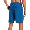 imageSILKWORLD Mens Swimming Trunks with Compression Liner Quick Dry Swimwear Beach Shorts with Zipper PocketsPeacock BlueLarge