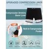 imageSILKWORLD Quick Dry Mens Swim Trunks with Compression Liner 7quot Mens Bathing Suits with Zip PocketsA7floralight Blue
