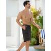 imageMens Swim Trunks with Compression Liner Zipper Cargo Pockets Bathing Suit 9 Inch QuickDry Swimming ShortsA0 Black
