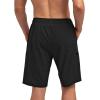 imageMens Swim Trunks with Compression Liner Zipper Cargo Pockets Bathing Suit 9 Inch QuickDry Swimming ShortsA0 Black