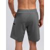 imageMens Swim Trunks with Compression Liner Zipper Cargo Pockets Bathing Suit 9 Inch QuickDry Swimming ShortsA0 Grey