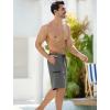 imageMens Swim Trunks with Compression Liner Zipper Cargo Pockets Bathing Suit 9 Inch QuickDry Swimming ShortsA0 Grey