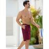 imageMens Swim Trunks with Compression Liner Zipper Cargo Pockets Bathing Suit 9 Inch QuickDry Swimming ShortsA0 Wine Red