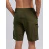 imageMens Swim Trunks with Compression Liner Zipper Cargo Pockets Bathing Suit 9 Inch QuickDry Swimming ShortsArmy Green