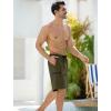 imageMens Swim Trunks with Compression Liner Zipper Cargo Pockets Bathing Suit 9 Inch QuickDry Swimming ShortsArmy Green