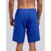 imageMens Swim Trunks with Compression Liner Zipper Cargo Pockets Bathing Suit 9 Inch QuickDry Swimming ShortsBlue