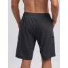 imageMens Swim Trunks with Compression Liner Zipper Cargo Pockets Bathing Suit 9 Inch QuickDry Swimming ShortsDark Grey