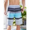 imageMens Swim Trunks with Compression Liner Zipper Cargo Pockets Bathing Suit 9 Inch QuickDry Swimming ShortsGradientblue Black Grey