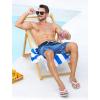 imageMens Swim Trunks with Compression Liner Zipper Cargo Pockets Bathing Suit 9 Inch QuickDry Swimming ShortsGradientblue Coconut