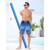 imageMens Swim Trunks with Compression Liner Zipper Cargo Pockets Bathing Suit 9 Inch QuickDry Swimming ShortsGradientblue Coconut