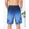 imageMens Swim Trunks with Compression Liner Zipper Cargo Pockets Bathing Suit 9 Inch QuickDry Swimming ShortsGradientblue Coconut