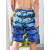 imageMens Swim Trunks with Compression Liner Zipper Cargo Pockets Bathing Suit 9 Inch QuickDry Swimming ShortsGradientblue Coconut Tree