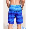 imageMens Swim Trunks with Compression Liner Zipper Cargo Pockets Bathing Suit 9 Inch QuickDry Swimming ShortsGradientblue Tie Dye