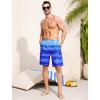 imageMens Swim Trunks with Compression Liner Zipper Cargo Pockets Bathing Suit 9 Inch QuickDry Swimming ShortsGradientblue Tie Dye