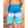imageMens Swim Trunks with Compression Liner Zipper Cargo Pockets Bathing Suit 9 Inch QuickDry Swimming ShortsGradientblue White