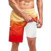 imageMens Swim Trunks with Compression Liner Zipper Cargo Pockets Bathing Suit 9 Inch QuickDry Swimming ShortsGradientorange