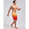 imageMens Swim Trunks with Compression Liner Zipper Cargo Pockets Bathing Suit 9 Inch QuickDry Swimming ShortsGradientorange