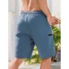 imageMens Swim Trunks with Compression Liner Zipper Cargo Pockets Bathing Suit 9 Inch QuickDry Swimming ShortsGrey Blue