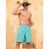 imageMens Swim Trunks with Compression Liner Zipper Cargo Pockets Bathing Suit 9 Inch QuickDry Swimming ShortsLake Green