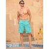 imageMens Swim Trunks with Compression Liner Zipper Cargo Pockets Bathing Suit 9 Inch QuickDry Swimming ShortsLake Green