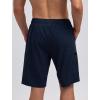 imageMens Swim Trunks with Compression Liner Zipper Cargo Pockets Bathing Suit 9 Inch QuickDry Swimming ShortsNavy