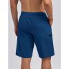 imageMens Swim Trunks with Compression Liner Zipper Cargo Pockets Bathing Suit 9 Inch QuickDry Swimming ShortsNavy Blue