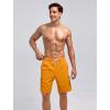 imageMens Swim Trunks with Compression Liner Zipper Cargo Pockets Bathing Suit 9 Inch QuickDry Swimming ShortsOrange