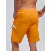 imageMens Swim Trunks with Compression Liner Zipper Cargo Pockets Bathing Suit 9 Inch QuickDry Swimming ShortsOrange