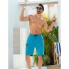 imageMens Swim Trunks with Compression Liner Zipper Cargo Pockets Bathing Suit 9 Inch QuickDry Swimming ShortsPeacock Blue