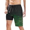 Gradient-black Green Stripe