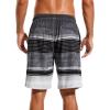 imageSILKWORLD Mens Swim Trunks with Compression Liner 9quot Beach Board Shorts Men 2 in 1 Quick Dry Bathing Suit with Pockets9inchgrey White9inchgrey White