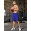 imageSILKWORLD Running Shorts for Men Quick Dry 9 Inch Basketball Athletic Shorts 2 in 1 Gym Workout Shorts with PocketsBlue