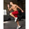 imageSILKWORLD Running Shorts for Men Quick Dry 9 Inch Basketball Athletic Shorts 2 in 1 Gym Workout Shorts with PocketsWine Red