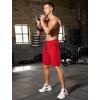 imageSILKWORLD Running Shorts for Men Quick Dry 9 Inch Basketball Athletic Shorts 2 in 1 Gym Workout Shorts with PocketsWine Red