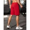 imageSILKWORLD Running Shorts for Men Quick Dry 9 Inch Basketball Athletic Shorts 2 in 1 Gym Workout Shorts with PocketsWine Red