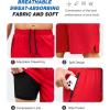 imageSILKWORLD Running Shorts for Men Quick Dry 9 Inch Basketball Athletic Shorts 2 in 1 Gym Workout Shorts with PocketsWine Red