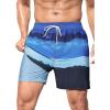 imageSILKWORLD Mens Swim Trunks Quick Dry Bathing Suits 6 Inch Swimming Shorts with Compression Liner and Zipper PocketsBlue Gradient
