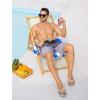 image:imageSILKWORLD Mens Swim Trunks with Compression Liner 9 Swimming Trunk 2 in 1 Beach Quick Dry Shorts with Zipper PocketBlack Grey Stripes