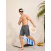 image:imageSILKWORLD Mens Swim Trunks with Compression Liner 9 Swimming Trunk 2 in 1 Beach Quick Dry Shorts with Zipper PocketDark Grey