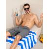 image:imageSILKWORLD Mens Swim Trunks with Compression Liner 9 Swimming Trunk 2 in 1 Beach Quick Dry Shorts with Zipper PocketDark Grey