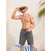 image:imageSILKWORLD Mens Swim Trunks with Compression Liner 9 Swimming Trunk 2 in 1 Beach Quick Dry Shorts with Zipper PocketDark Grey