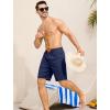 image:imageSILKWORLD Mens Swim Trunks with Compression Liner 9 Swimming Trunk 2 in 1 Beach Quick Dry Shorts with Zipper PocketNavy Blue