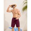 image:imageSILKWORLD Mens Swim Trunks with Compression Liner 9 Swimming Trunk 2 in 1 Beach Quick Dry Shorts with Zipper PocketWine Red