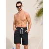 image:imageSILKWORLD Mens Swim Trunks with Compression Liner Quick Dry 9 Bathing Suit Summer Beach Swimming Shorts with Zip PocketsA01black