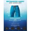 image:imageSILKWORLD Mens Swim Trunks with Compression Liner Quick Dry 9 Bathing Suit Summer Beach Swimming Shorts with Zip PocketsA04peacock Blue