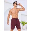image:imageSILKWORLD Mens Swim Trunks with Compression Liner Quick Dry 9 Bathing Suit Summer Beach Swimming Shorts with Zip PocketsA05wine Red