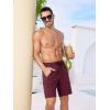 image:imageSILKWORLD Mens Swim Trunks with Compression Liner Quick Dry 9 Bathing Suit Summer Beach Swimming Shorts with Zip PocketsA05wine Red